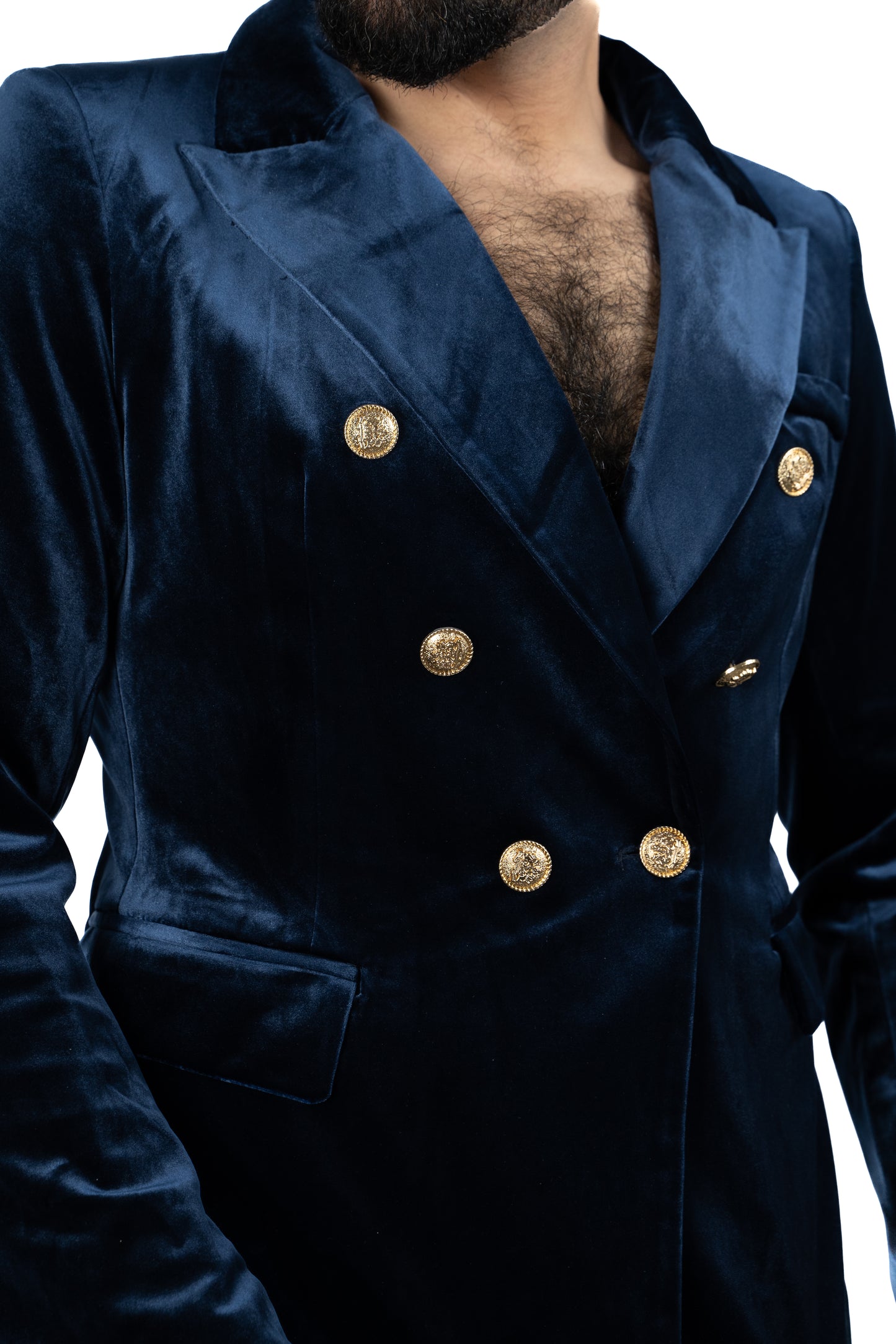 Velour Blazer Navy