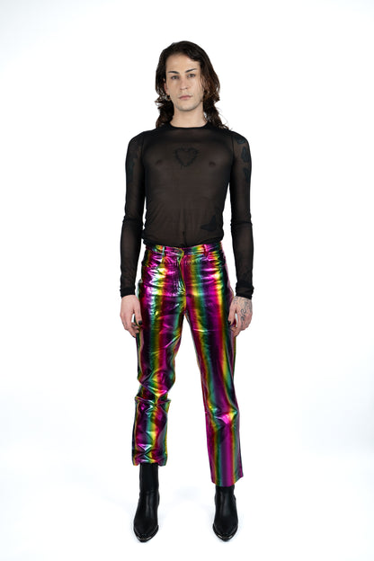 Metallic Rainbow Pants