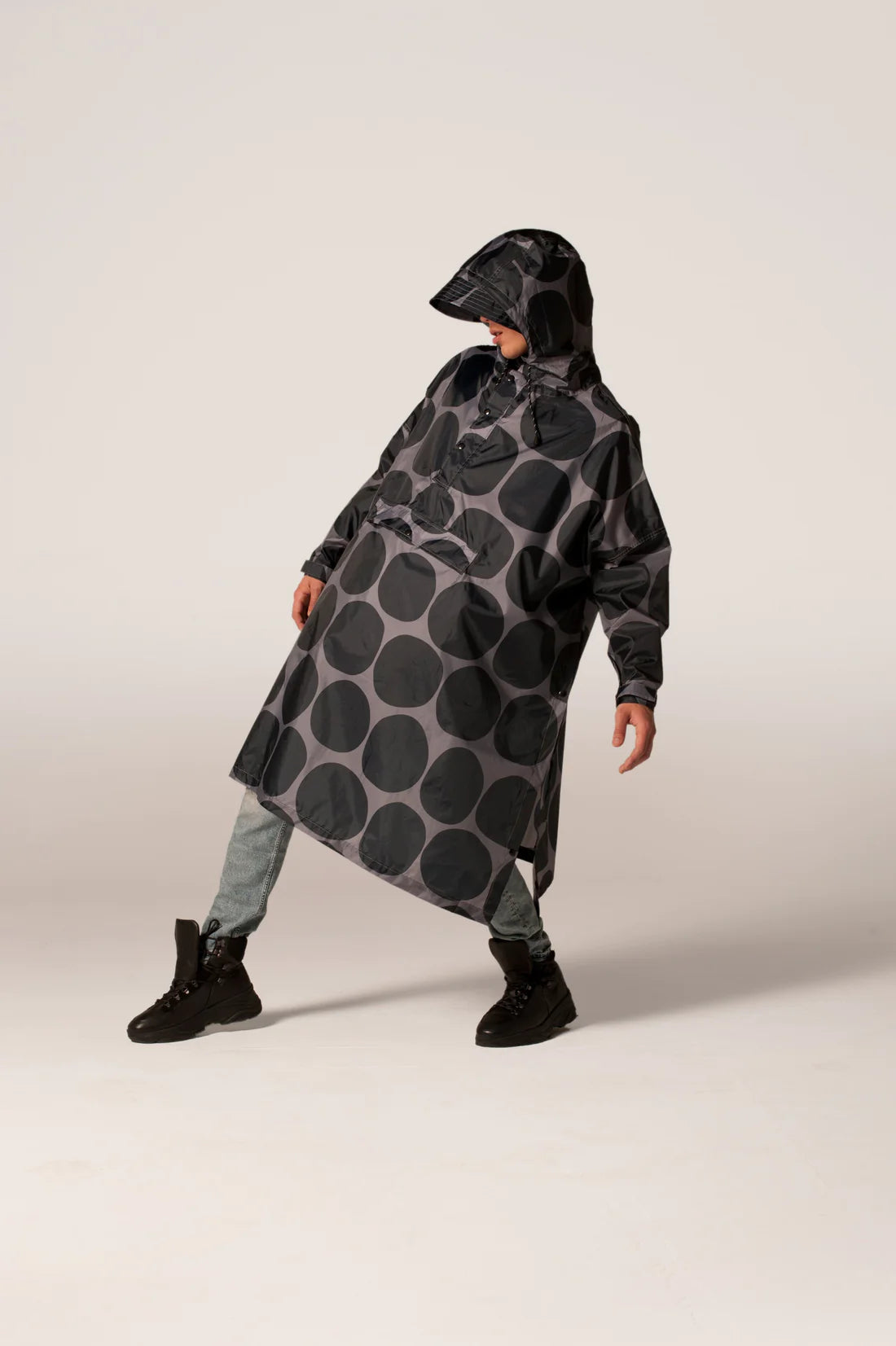 Black Polka Poncho DearMx.com