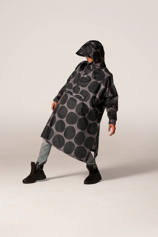 Black Polka Poncho DearMx.com